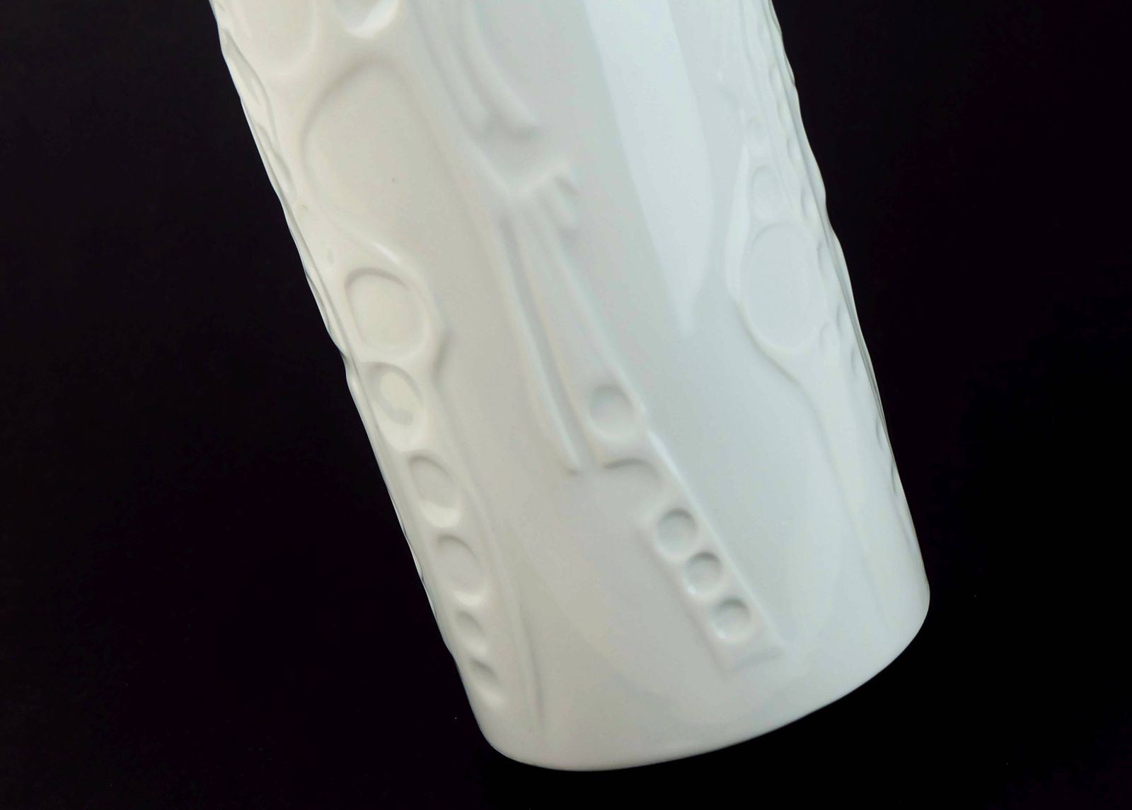 Large Vase By Gerold Porzellan Op Art Abstract Relief Decor 1960s/1970 photo vintage