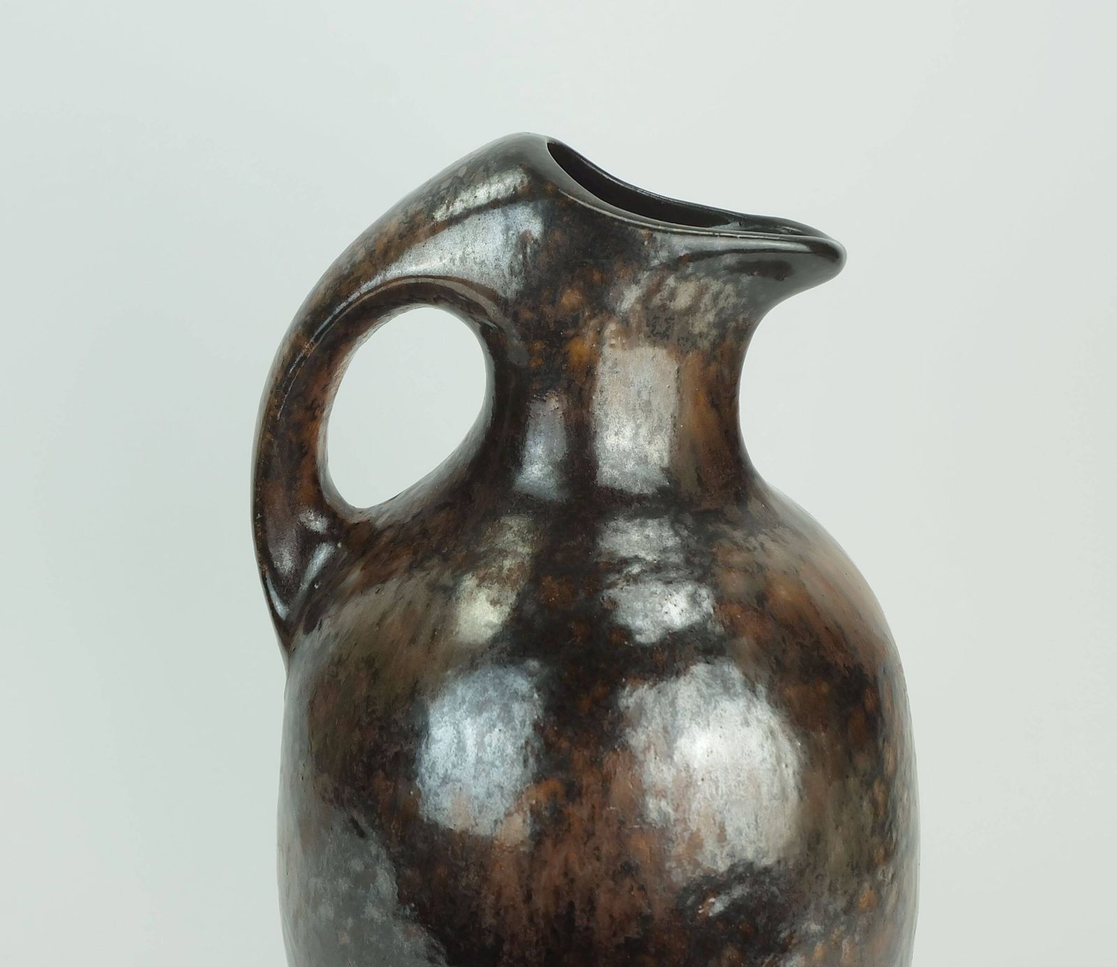 Ruscha Art Vase Jug Drip Glaze Shades Of Purple Black Brown 1970 80s photo Home Decor