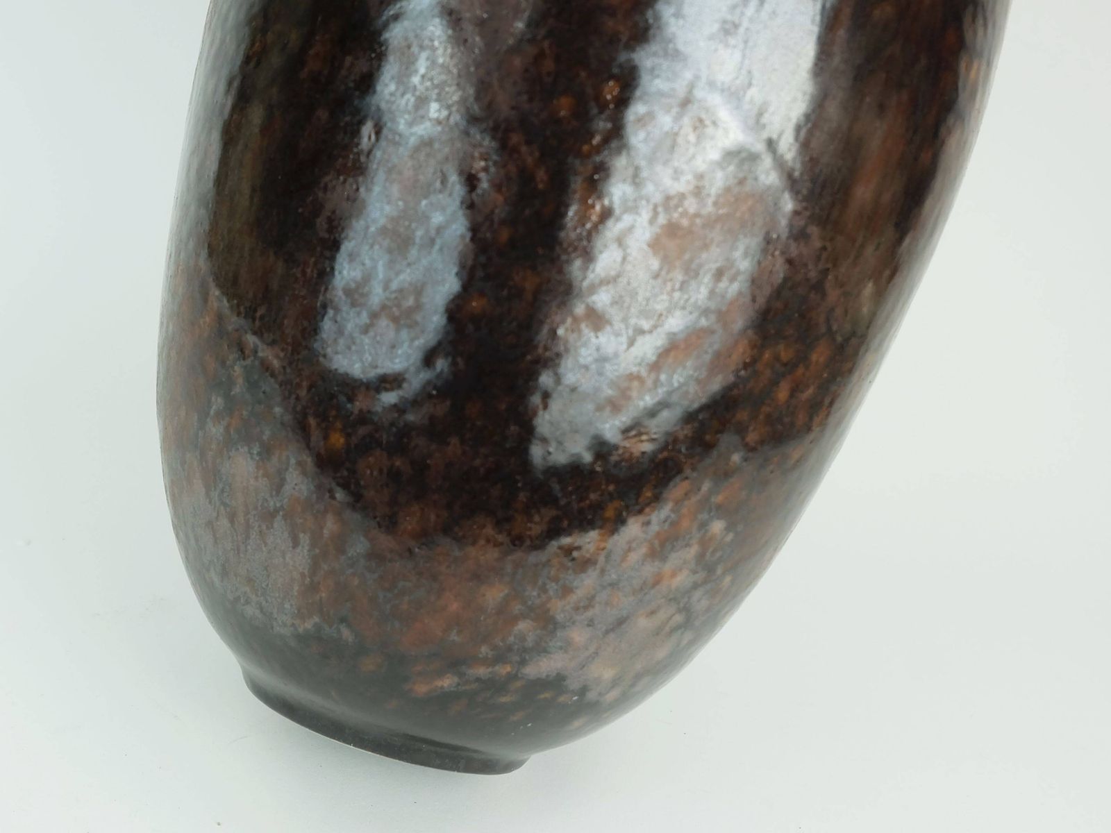 Ruscha Art Vase Jug Drip Glaze Shades Of Purple Black Brown 1970 80s photo buy