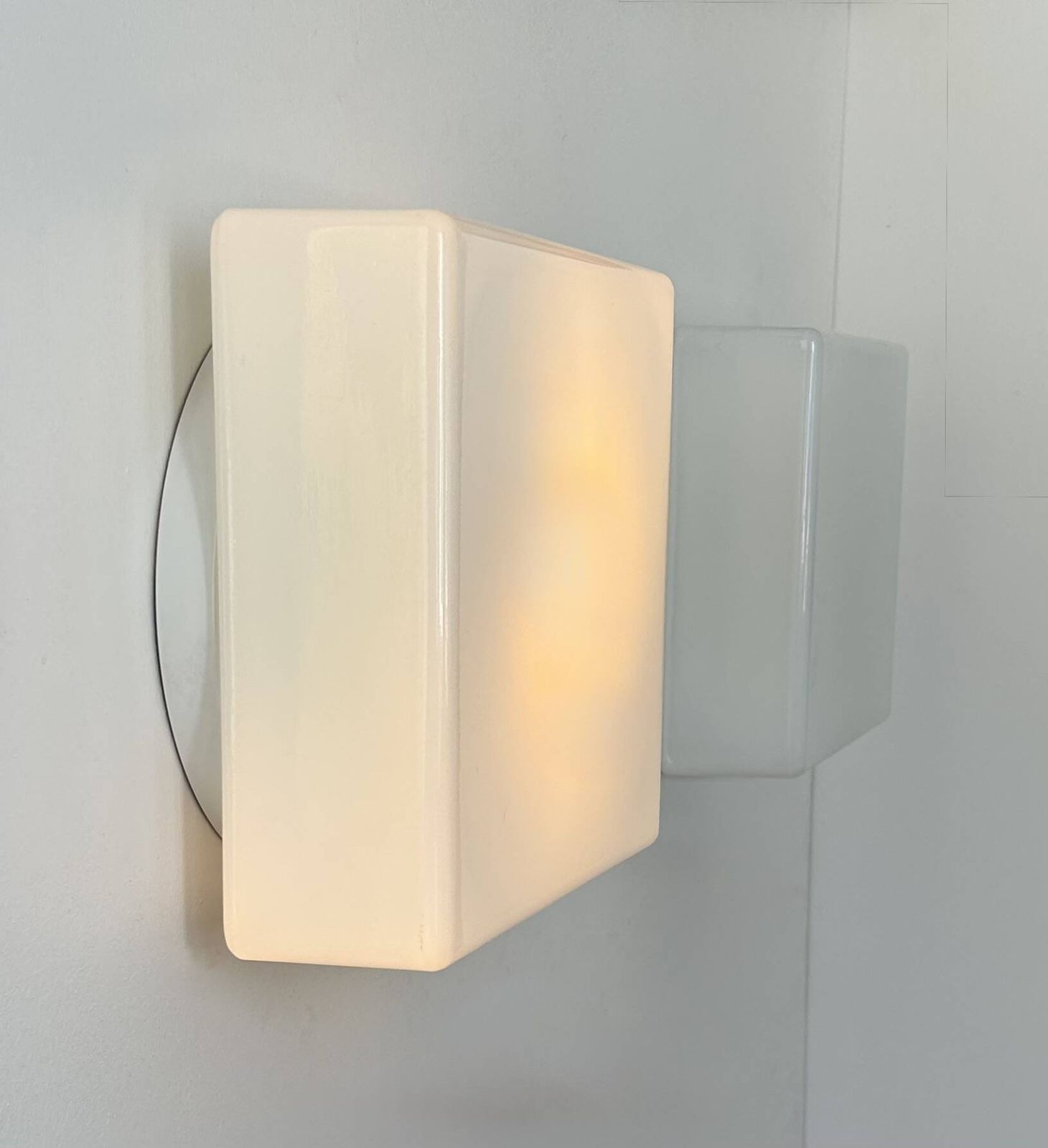 Pair Of Vintage Lita Opaline Wall Lights, France 1970s photo vintage