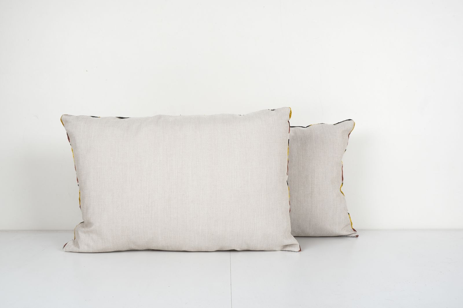 Ikat Yellow Pillow Cover   Set Of Two Silk Pastel Velvet Lumbar Pillow Cover   Ethnic Decorative Pillow   Velvet Ikat Pillow 16'' X 24'' photo Textiles