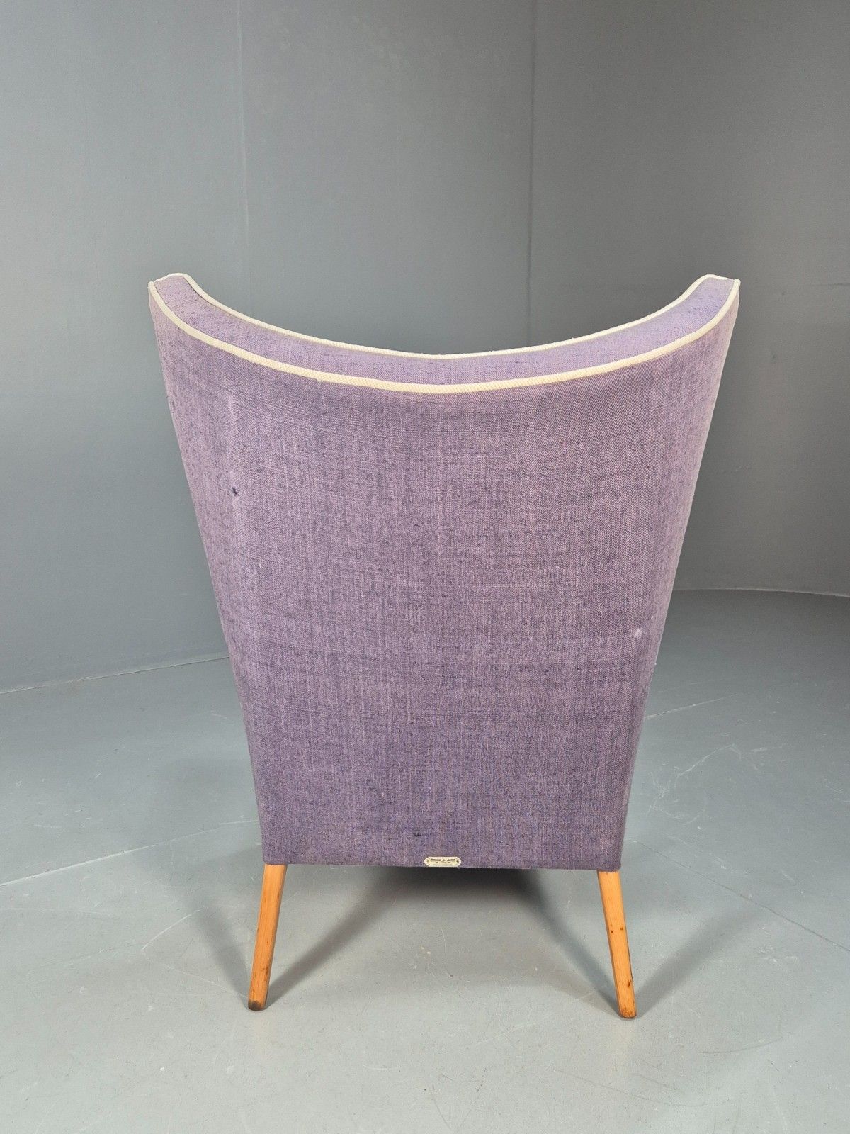 photo for sale Vintage Parker Knoll Lounge Chair Wingback Retro Purple 1950s Mcm Eb10194 Mnor