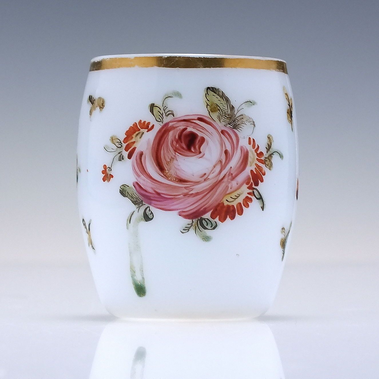 Rare Miniature Enamelled Milk Glass Tankard C1820 photo Home Decor