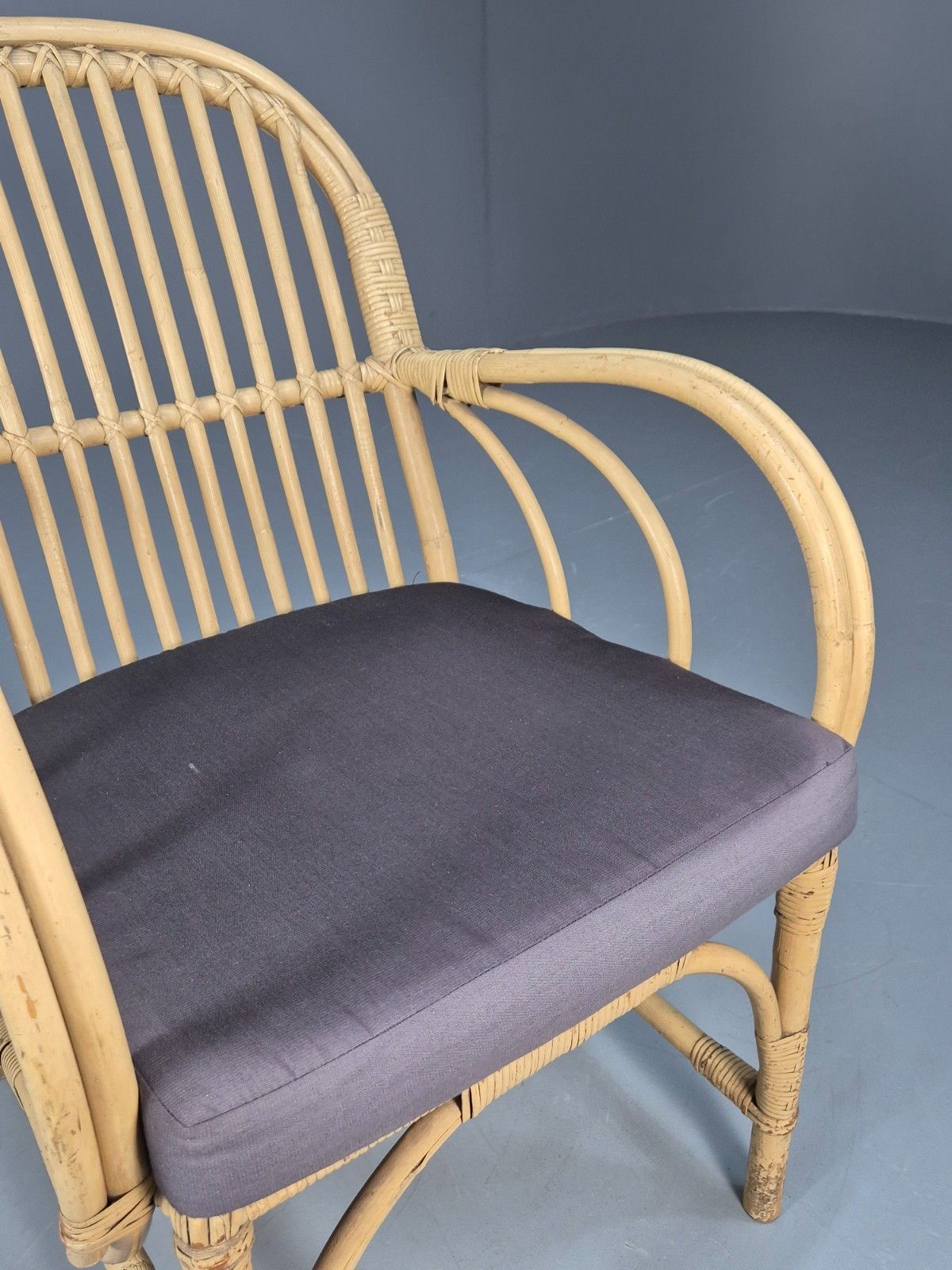 Vintage Wicker Lounge Chair 1970s Retro Eb9209 Vber photo Furniture
