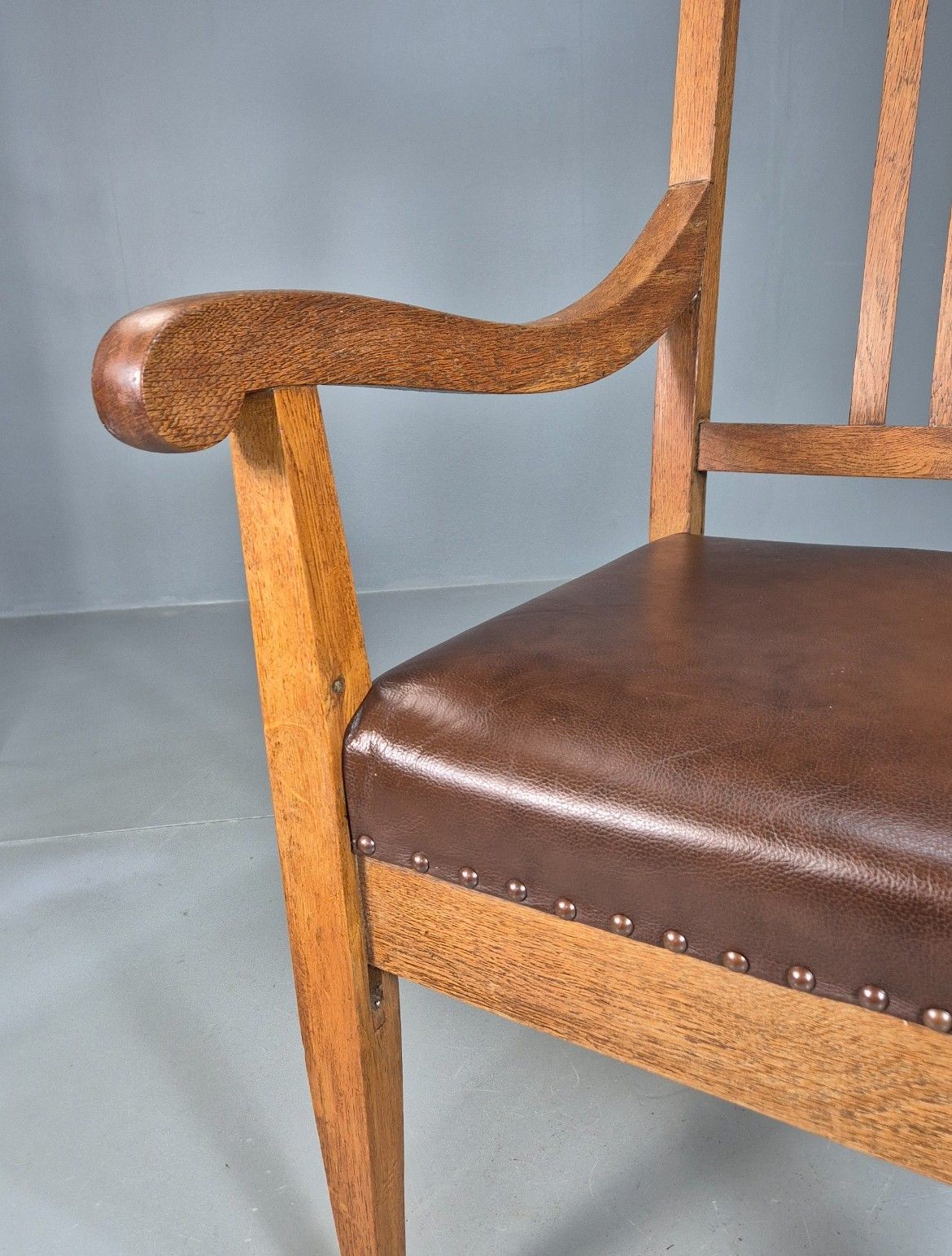 Antique Arts And Crafts Oak Framed Elbow Chair 1900s Eb7917 Vdin photo 275.0