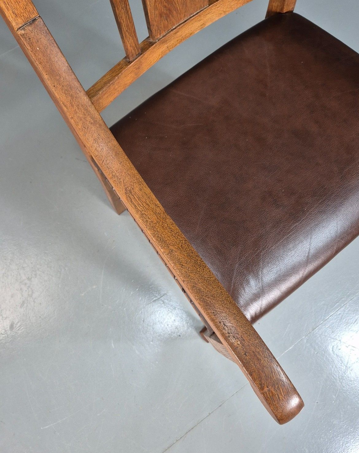 Antique Arts And Crafts Oak Framed Elbow Chair 1900s Eb7917 Vdin photo buy