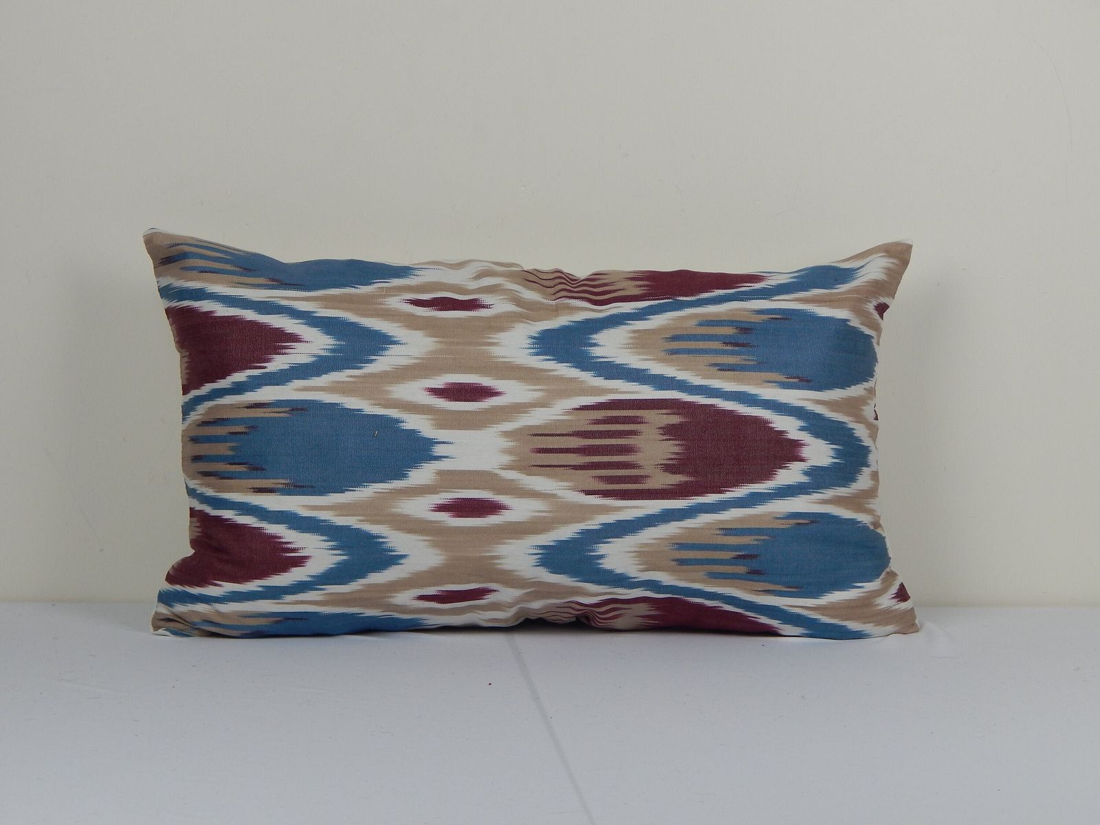 Colorful Ikat Pillow Cover, Accent Cushion Cover, Ikat Fabric Central Asian Pillowcase
