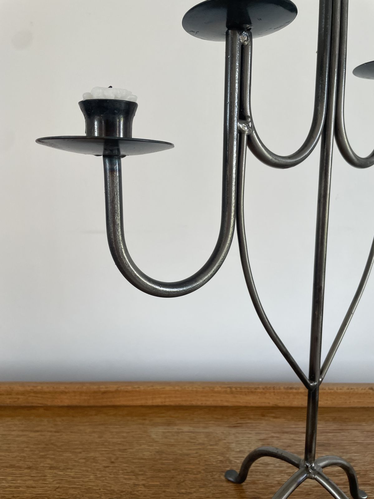 A Vintage Continental Metal Five Arm Candelabra photo vinterior