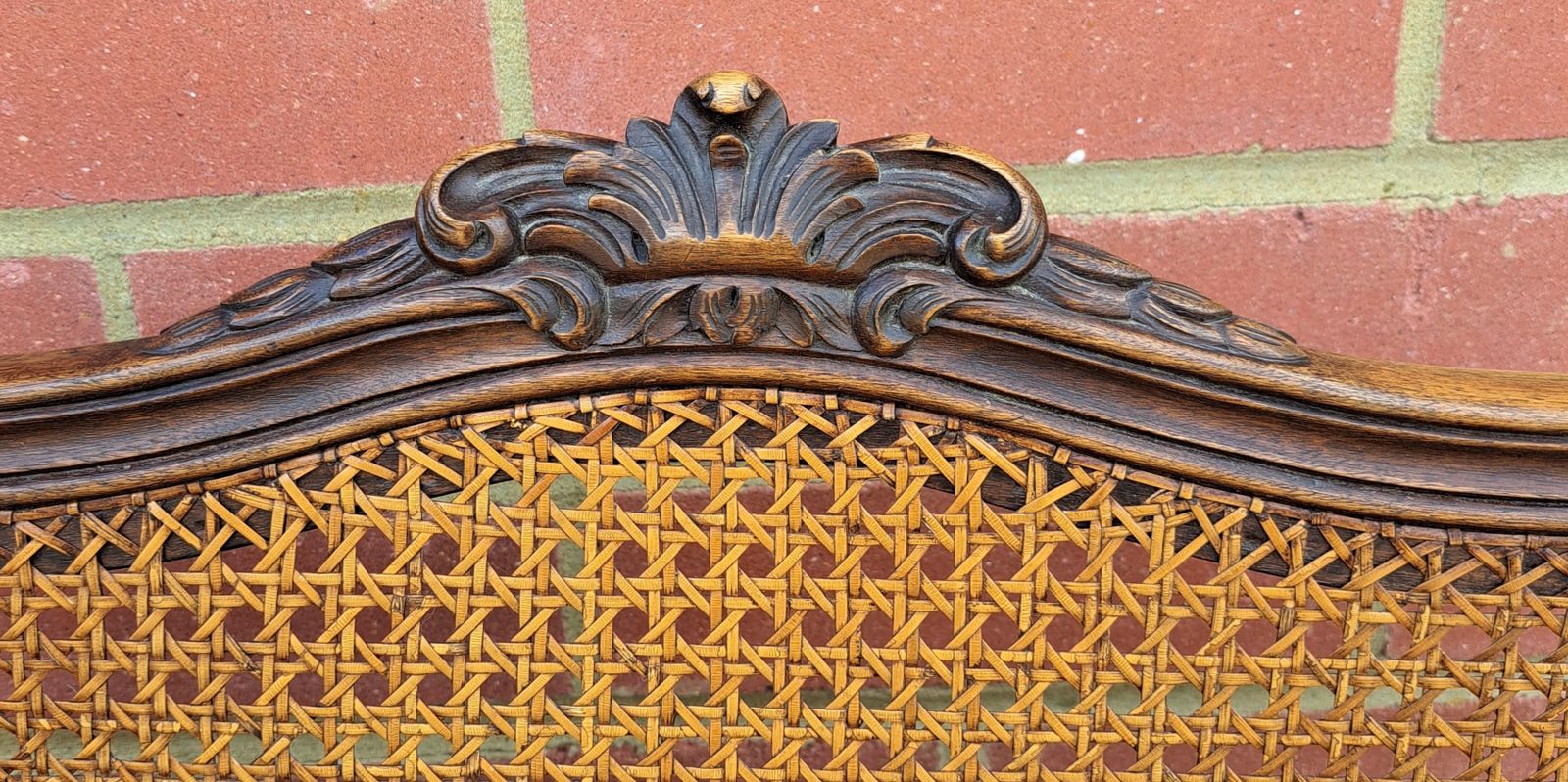 Pair Of French 18th Century Louis XV Carved Cane Armchairs photo vintage