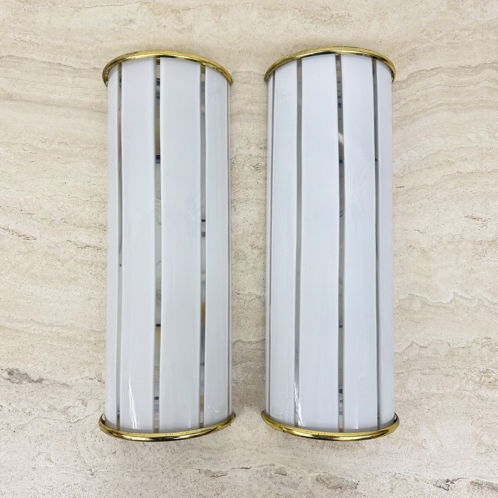 Set Van 2 Italiaanse Murano Glazen Wandlampen, Jaren 1970