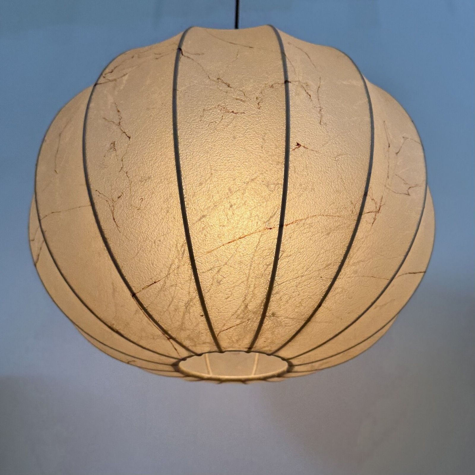 photo vintage Goldkant Leuchten Cocoon Hanglamp, Jaren 1970, Duitsland