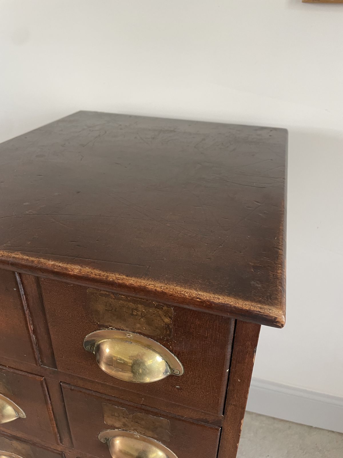 An Early 20th Century Stained Beech Filing Cabinet Drawers photo Furniture