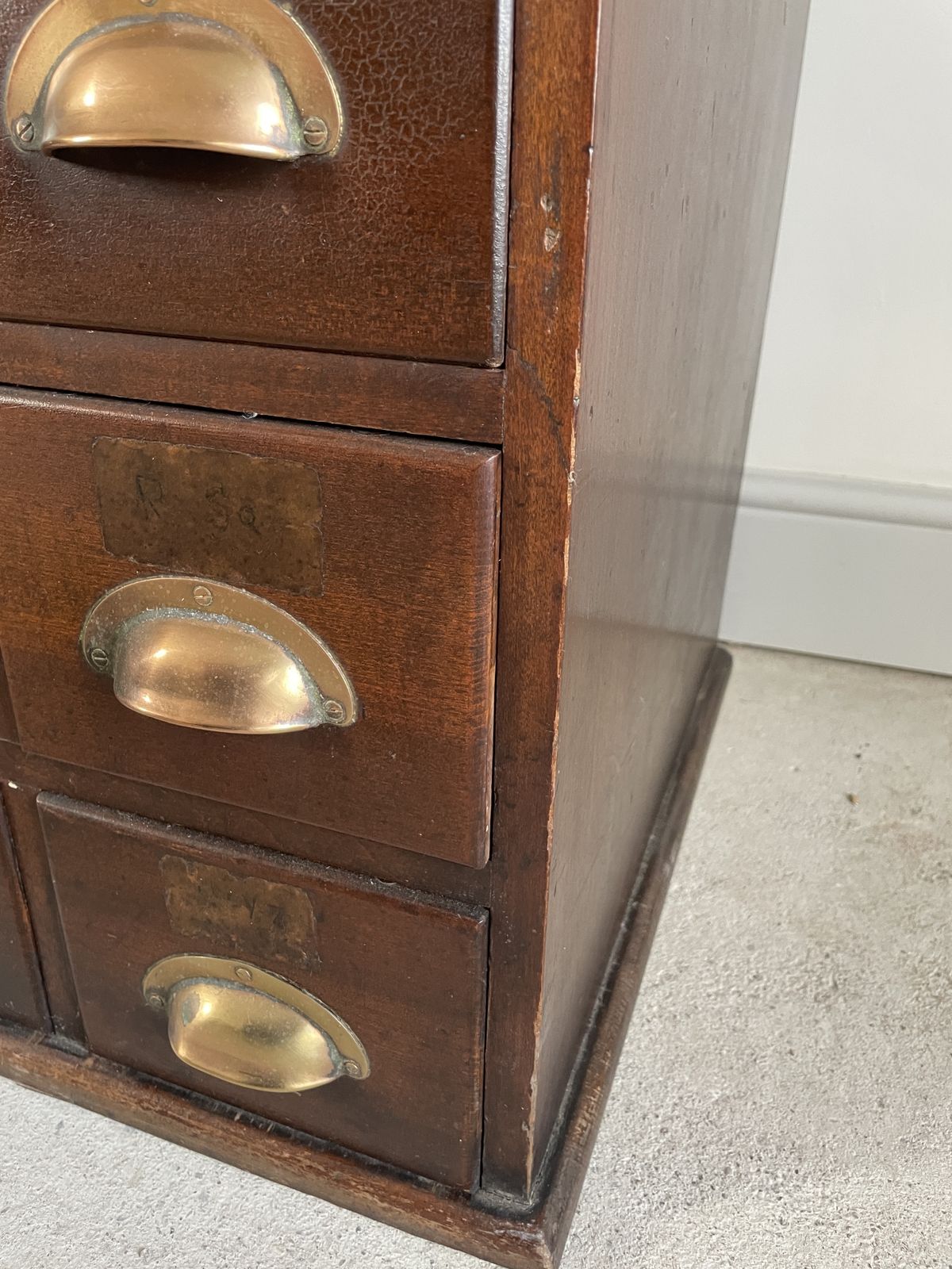An Early 20th Century Stained Beech Filing Cabinet Drawers photo buy