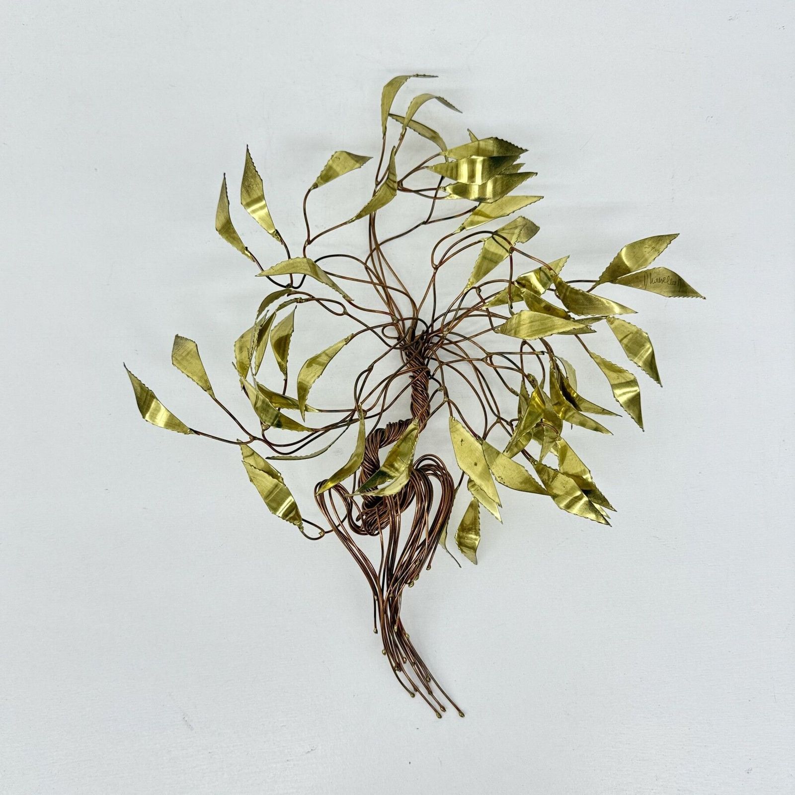Daniel D'haeseleer Tree Brass Wandsculptuur, Jaren 1970