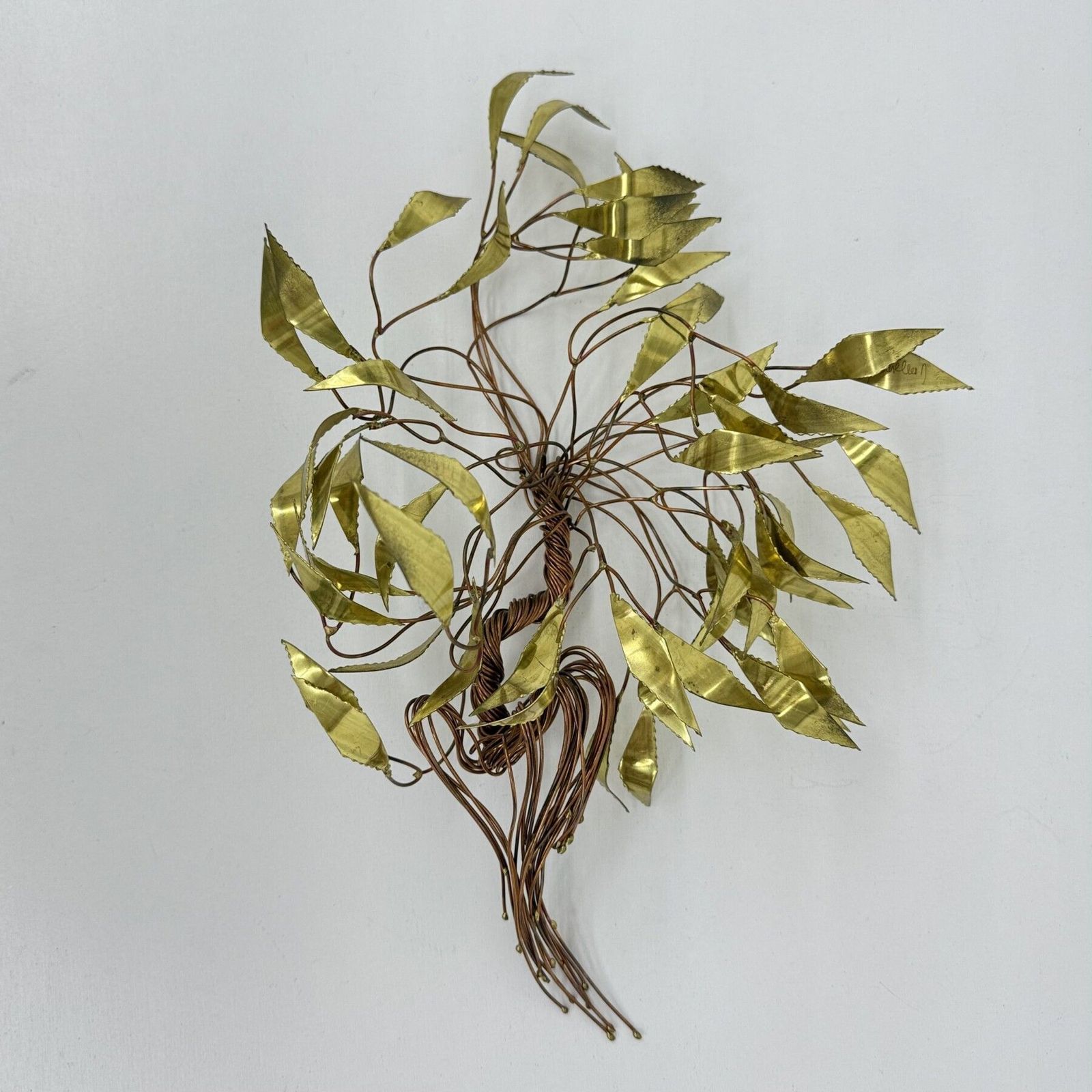 510.0 Daniel D'haeseleer Tree Brass Wandsculptuur, Jaren 1970 photo