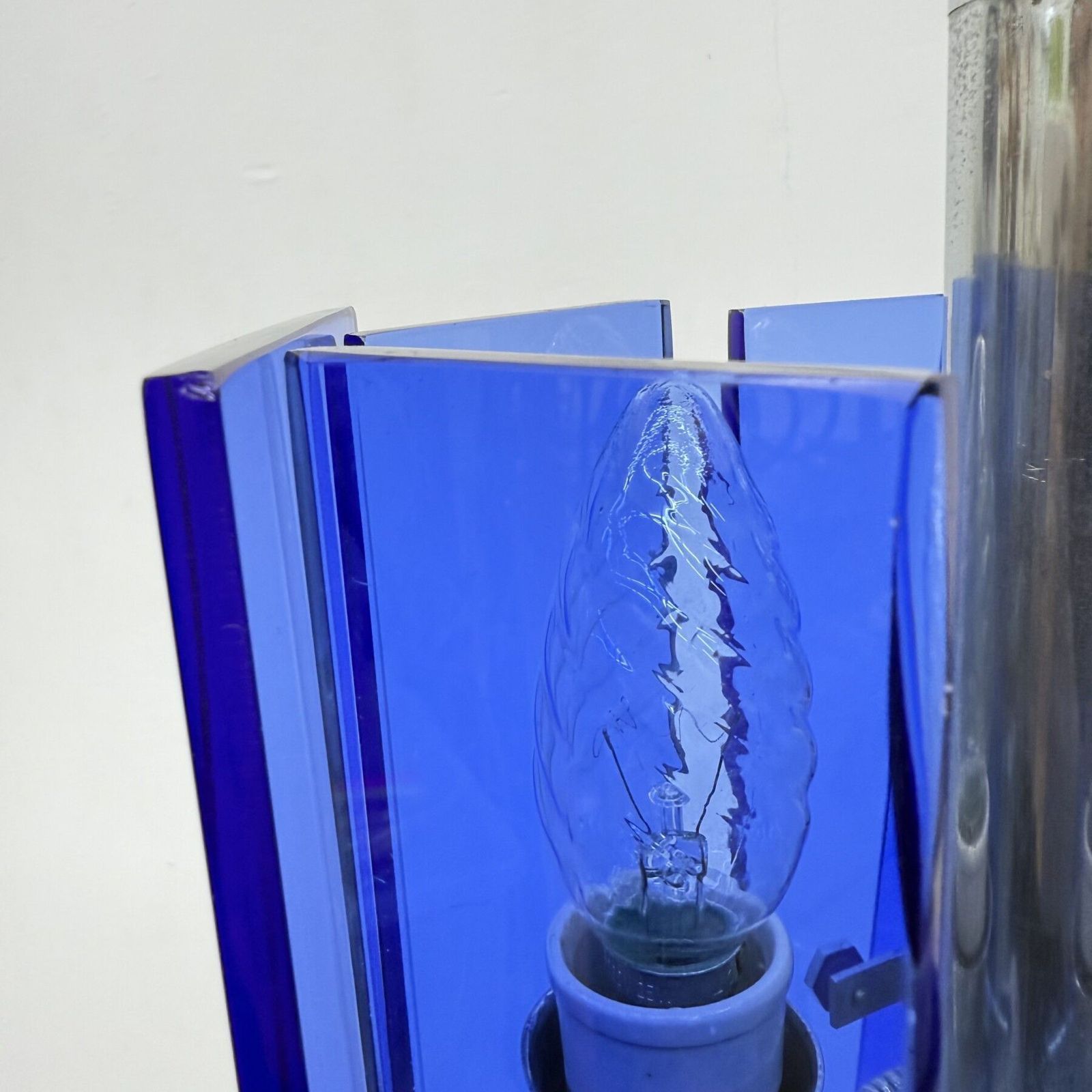Veca Blue Glass Hanging Lamp , 1970s Italy photo buy
