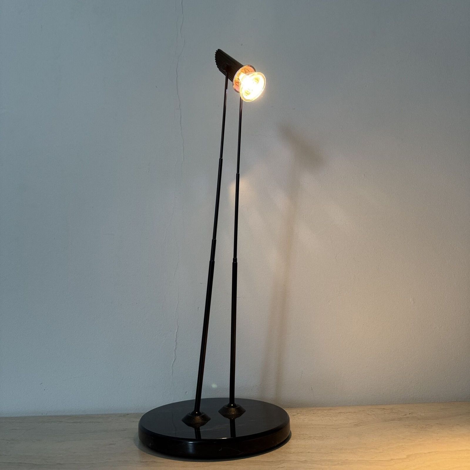 Postmoderne Uitschuifbare Tafellamp Met Marmeren Voet, Minimalistisch, Ca. Jaren 1980 photo 134.0