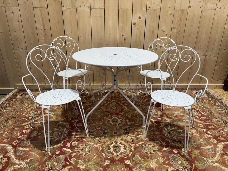 Salon De Jardin En Fer Forgé, 1950s photo Garden Furniture