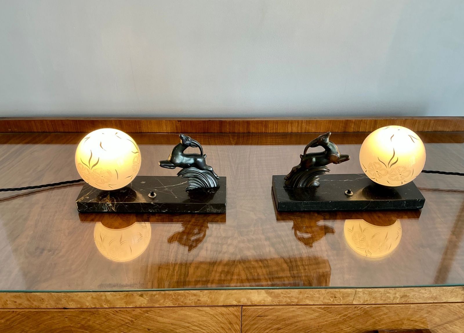 Pair Of French Art Deco Mood Lamps photo buy