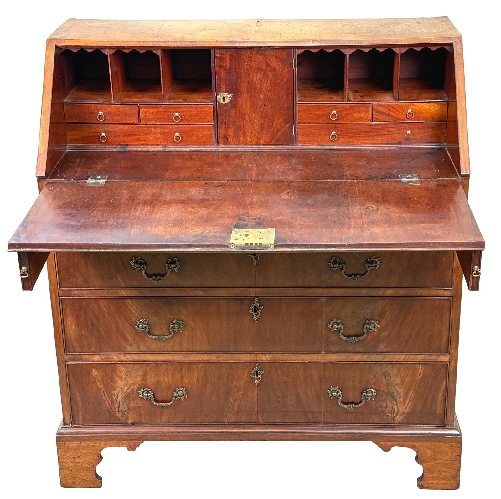 Georgian 18th Century Mahogany Bureau (England, Circa 1770) photo vinterior
