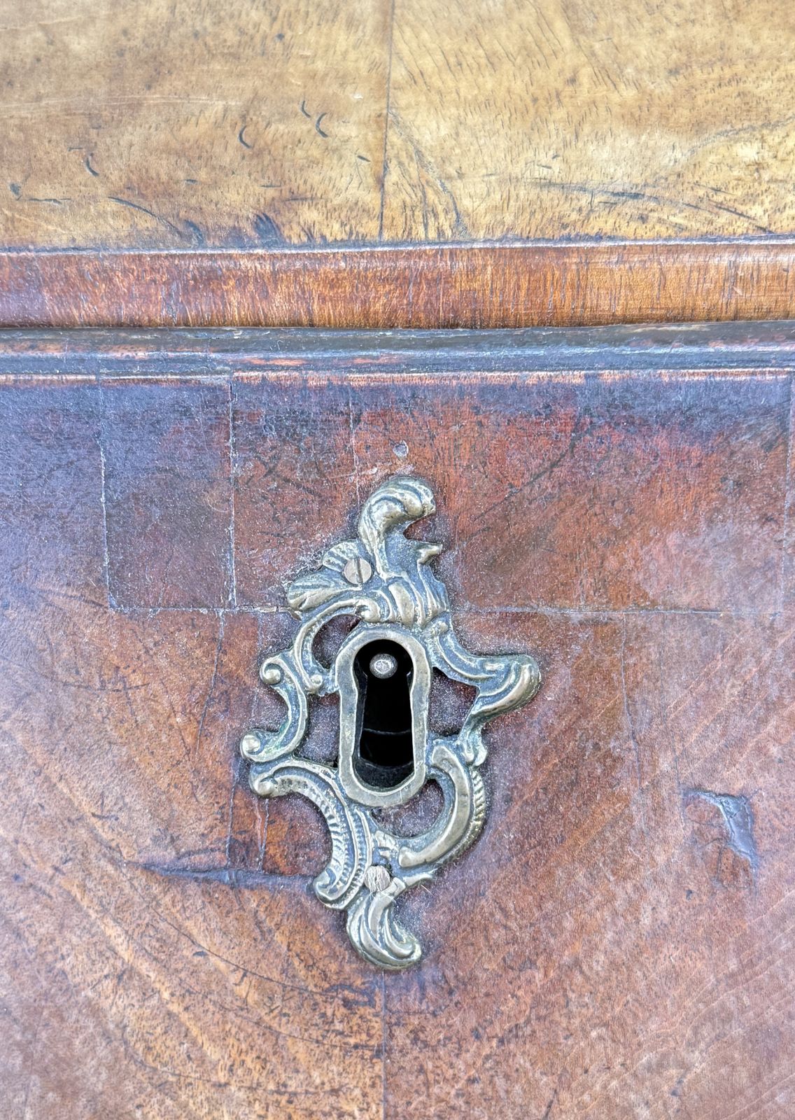 Furniture Georgian 18th Century Mahogany Bureau (England, Circa 1770) photo