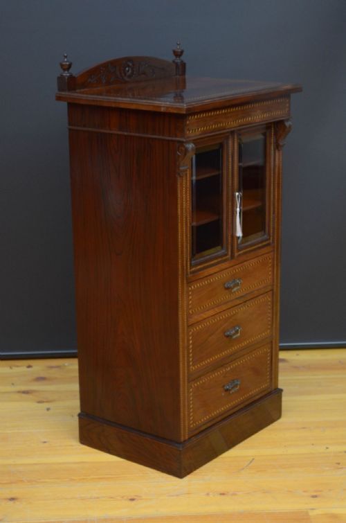 Edwardian Rosewood And Mahogany Cabinet photo for sale