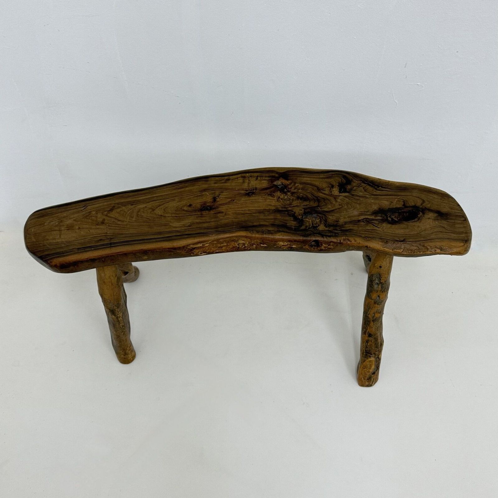 photo for sale Brutalist Solid Wooden Side Table , 1970s