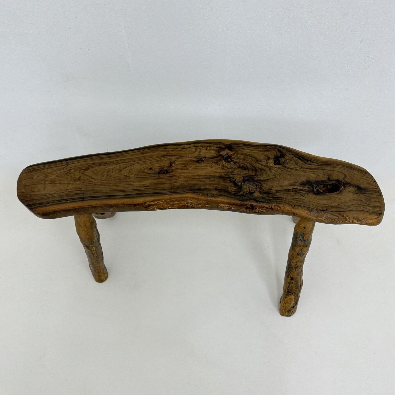 510.0 Brutalist Solid Wooden Side Table , 1970s photo