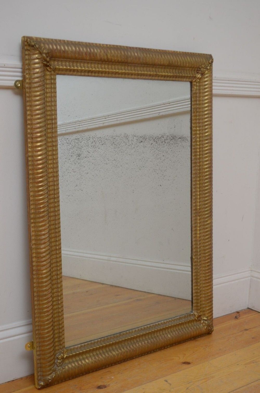 photo for sale Antique 19th Century French Gilded Mirror H100cm