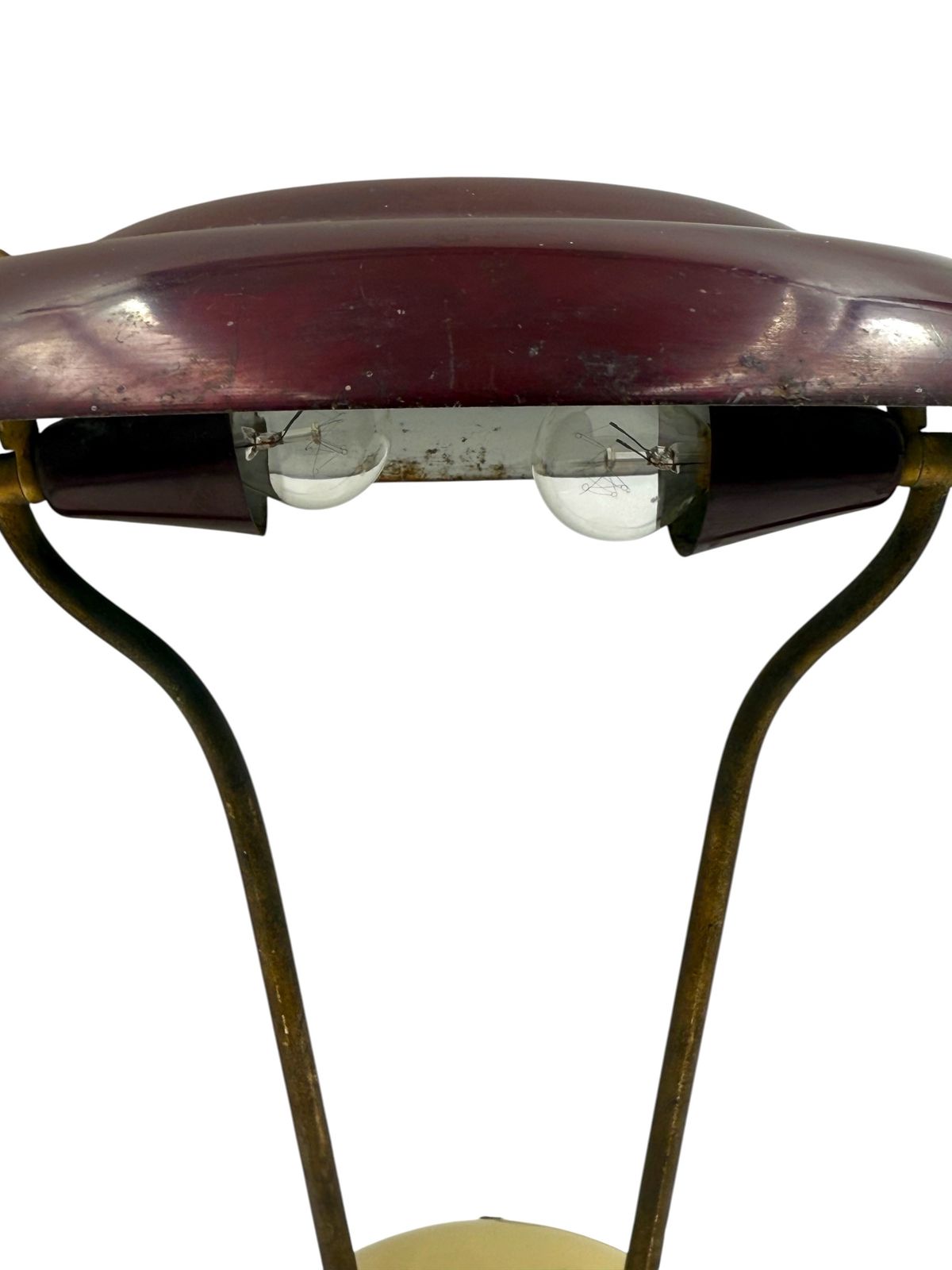 Lighting Mid Century Brass Desk Lamp, France Ca. 1950 photo
