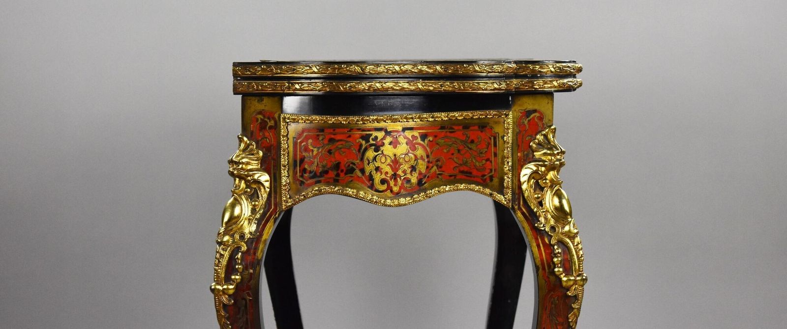photo vinterior Louis XV Style Boulle Marquetry Card Table By Edwards & Roberts