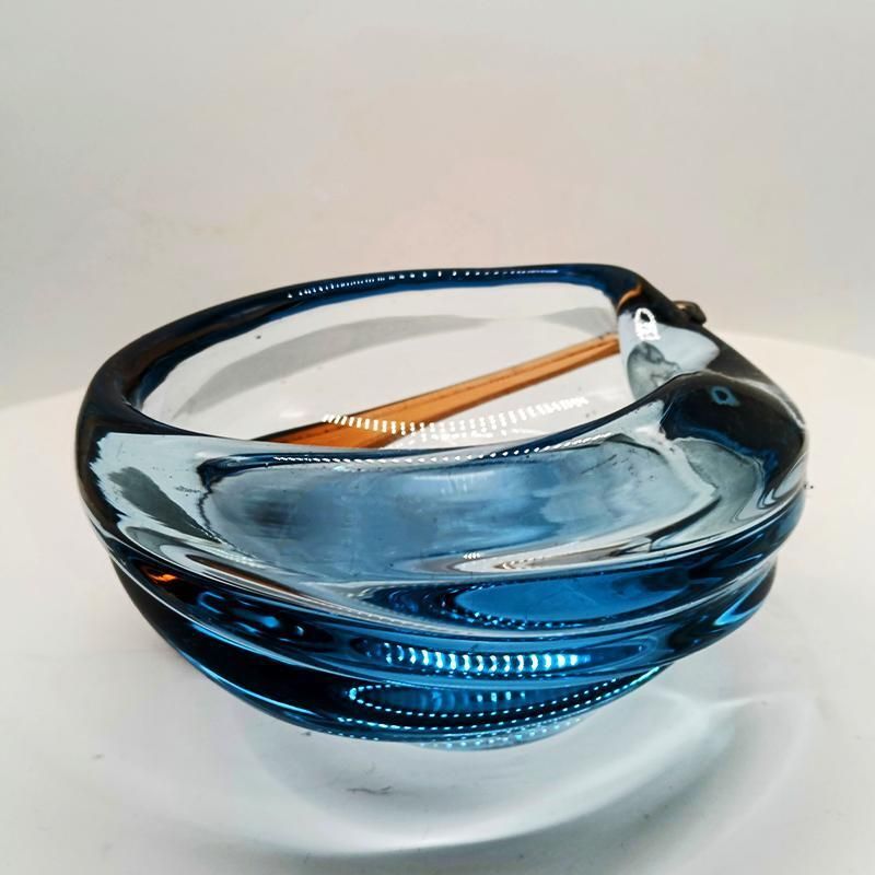 1960s Ashtray Or Catch All In Blown And Handcrafted Murano Glass. Made In Italy. photo Home Decor