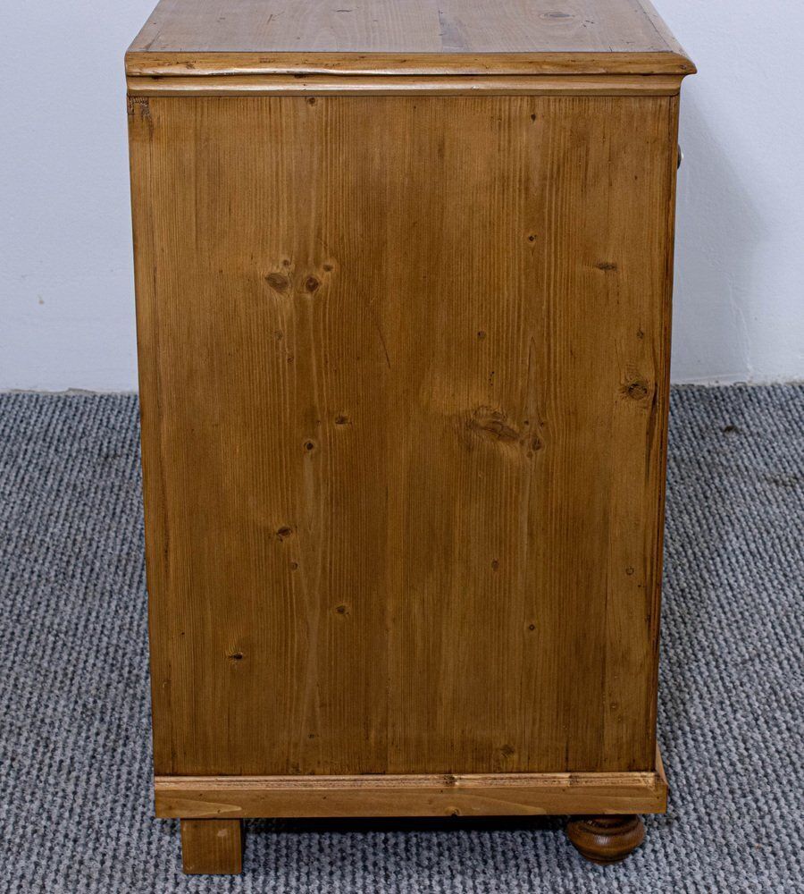 Pine Chest Of Three Drawers With Waxed Finish, 1899 photo vinterior
