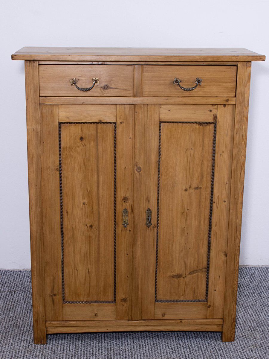 Antique Waxed Stripped Pine Cabinet, Late 19th Century photo for sale
