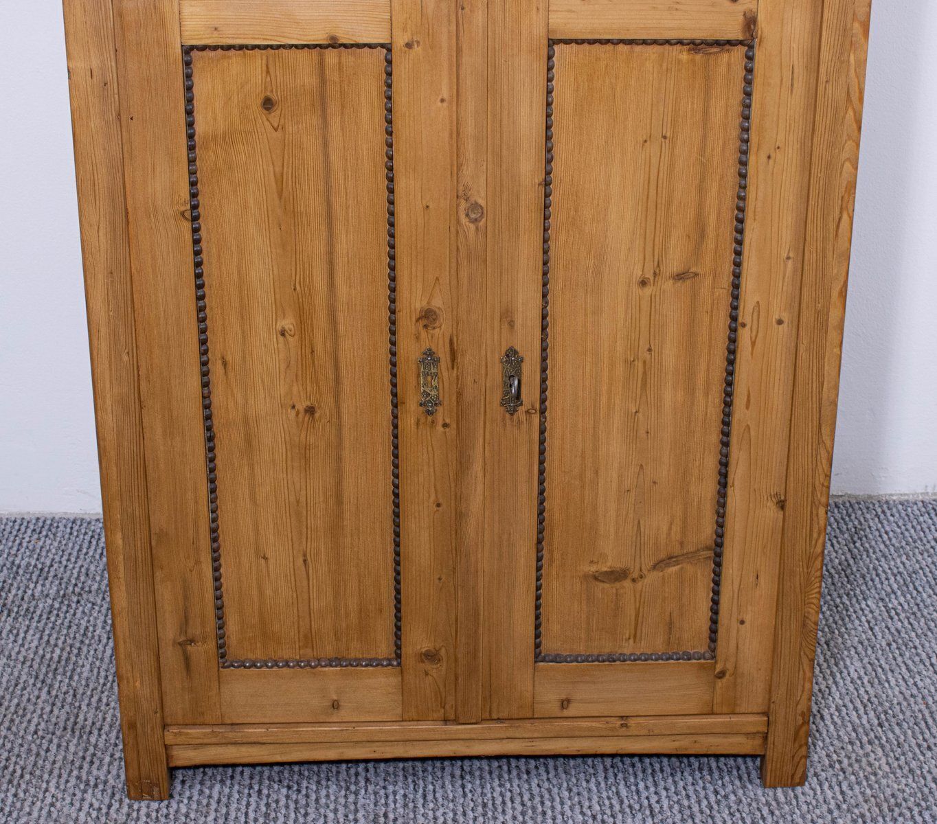 Antique Waxed Stripped Pine Cabinet, Late 19th Century photo 594.0