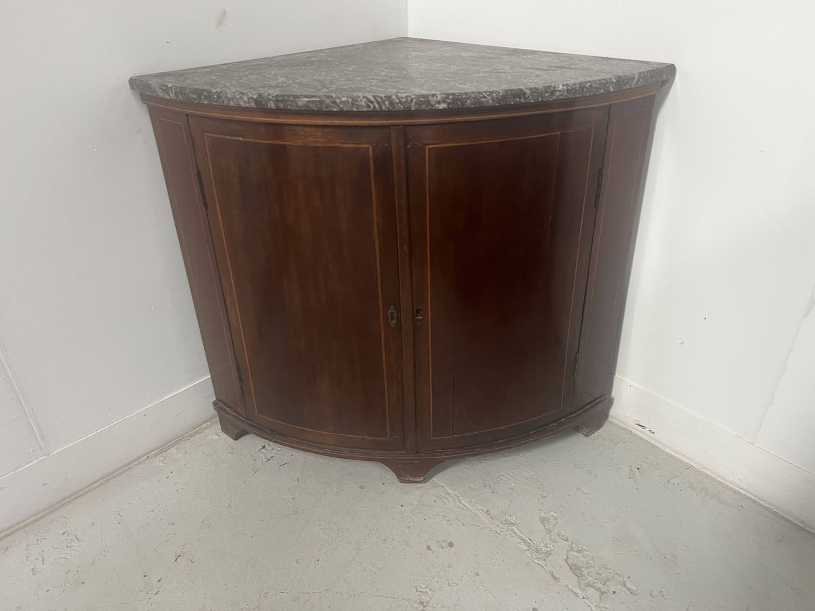 Half Moon Corner Cabinet In Louis XVI Style, 19th Century photo furniture