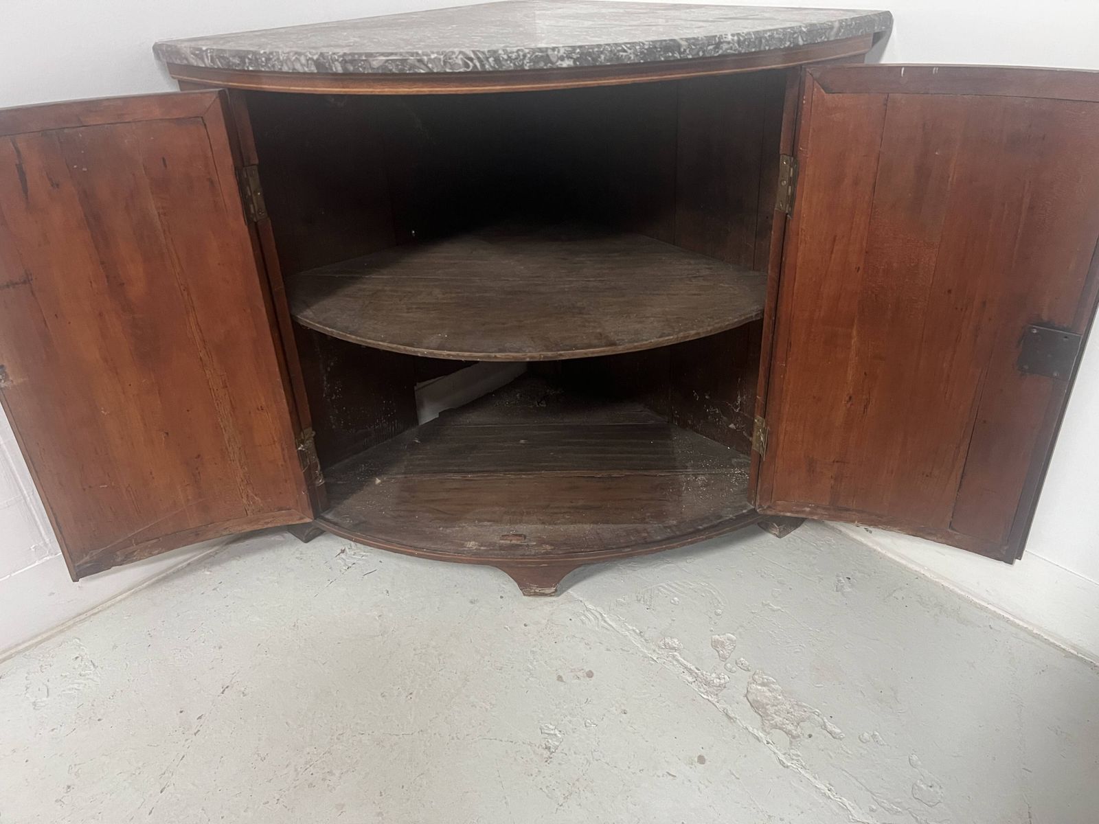 Half Moon Corner Cabinet In Louis XVI Style, 19th Century photo vintage