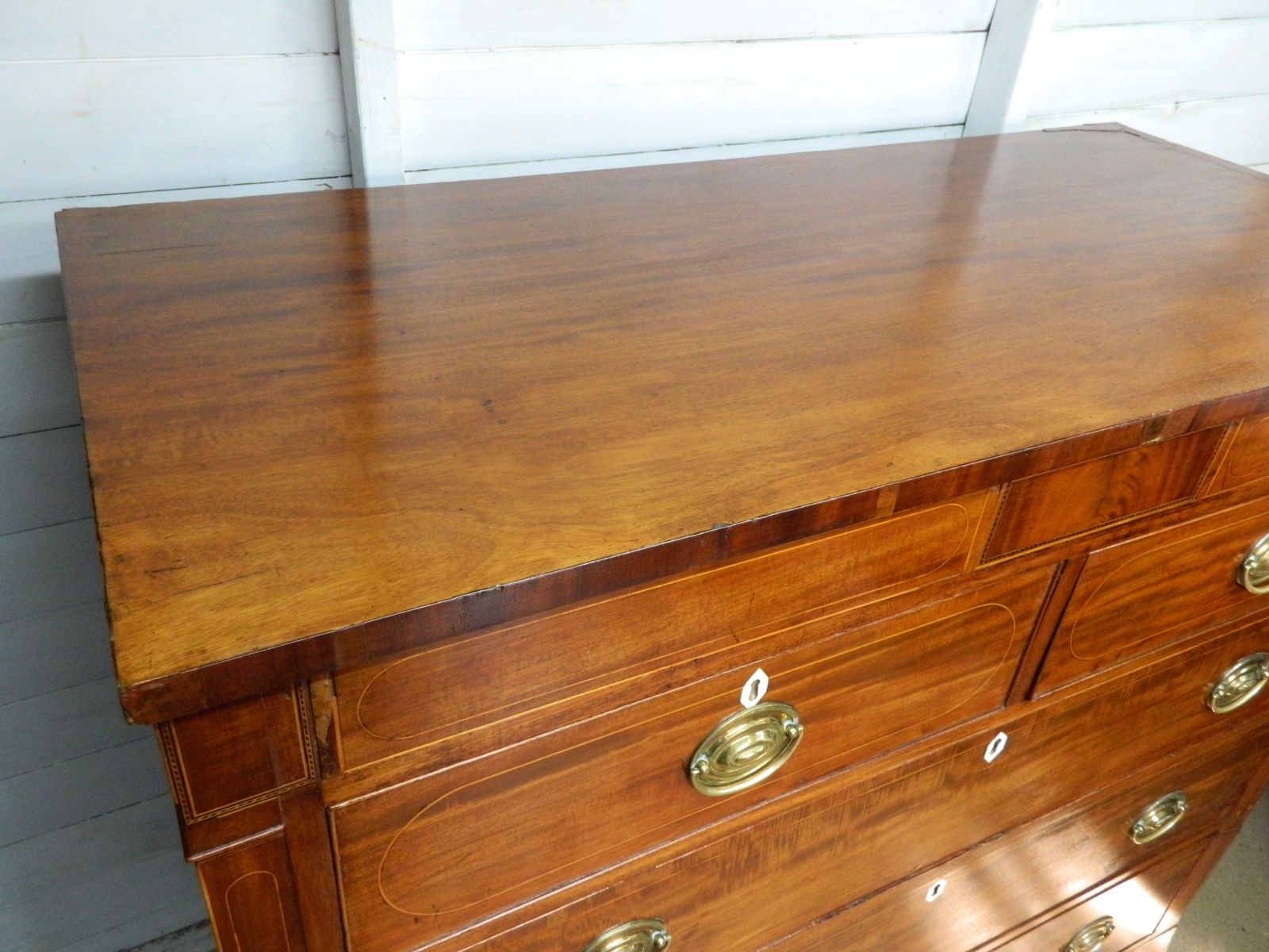 Victorian Mahogany Inlay Chest Of Drawers photo Furniture