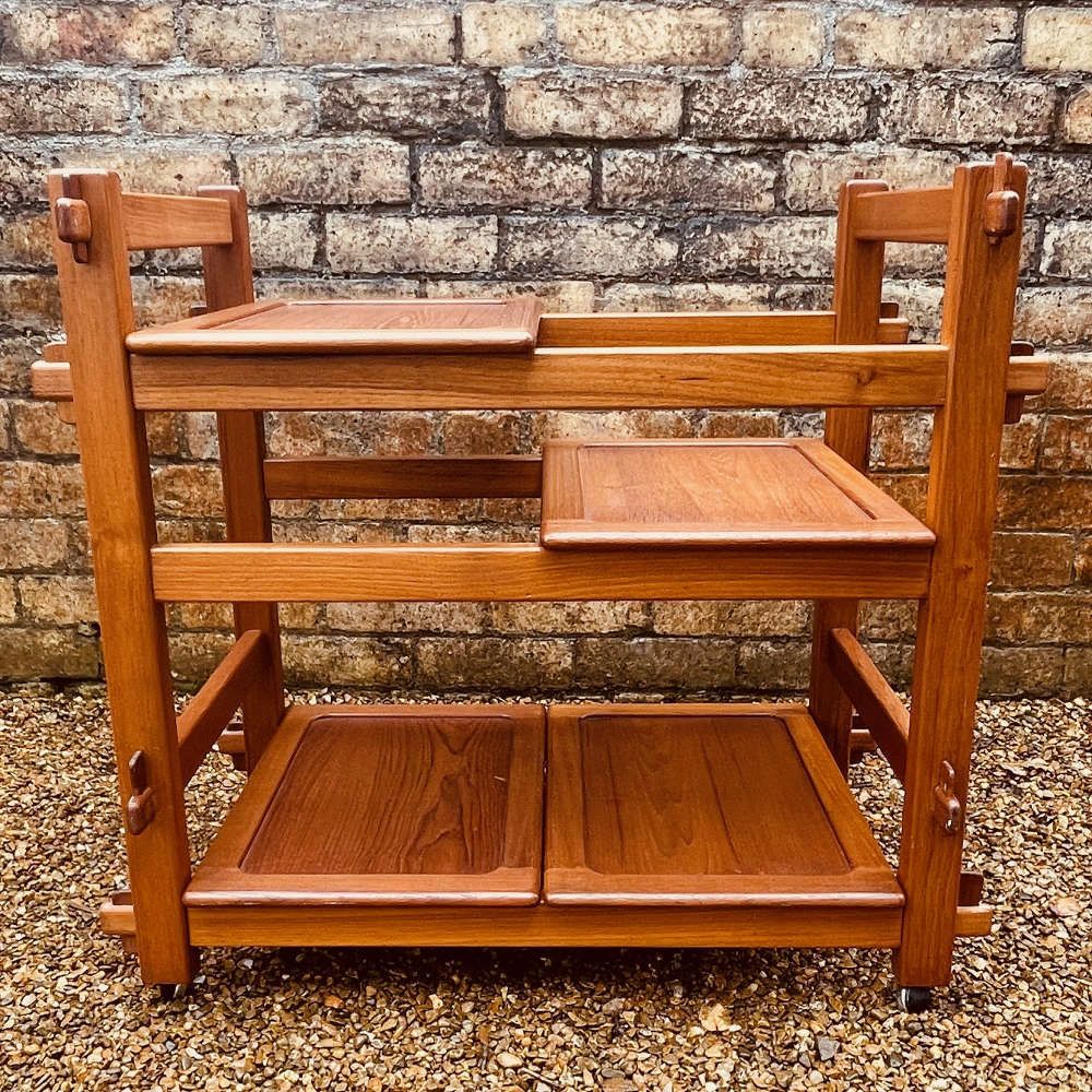 Scandinavian Teak Serving Trolley With Removable Trays, C.1965–75 photo furniture