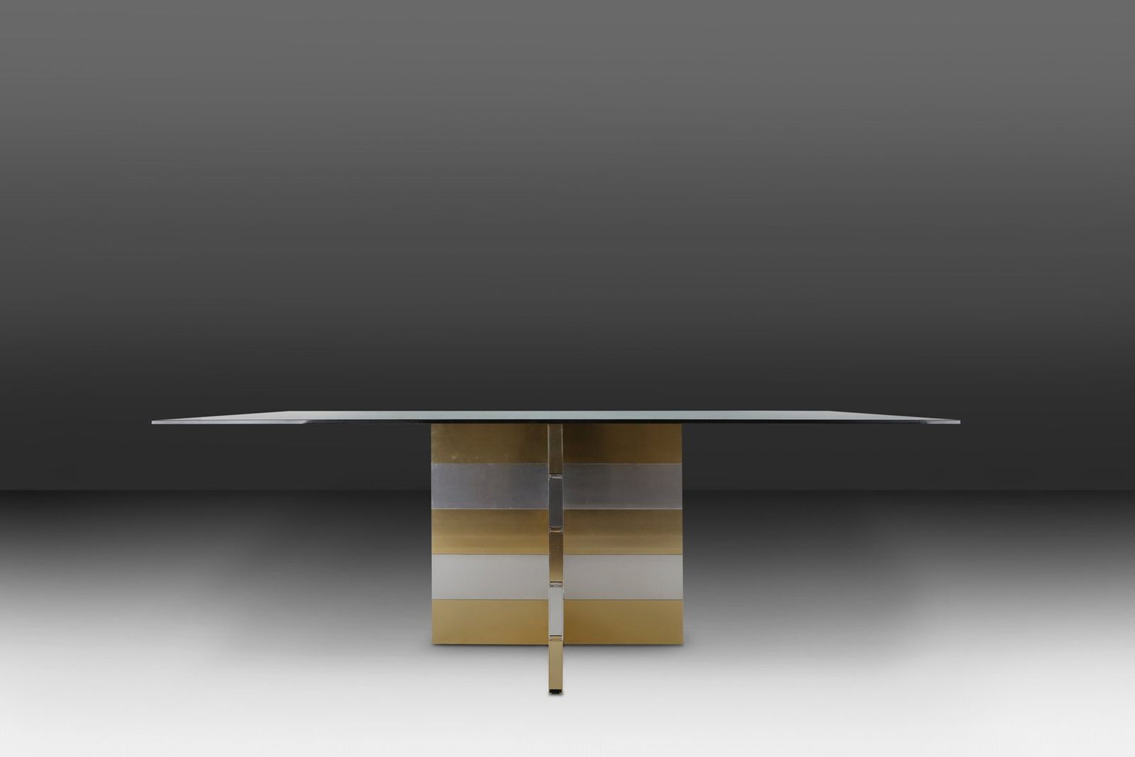 Vintage Dining Table In The Style Of Paul Evans, 1970s photo for sale