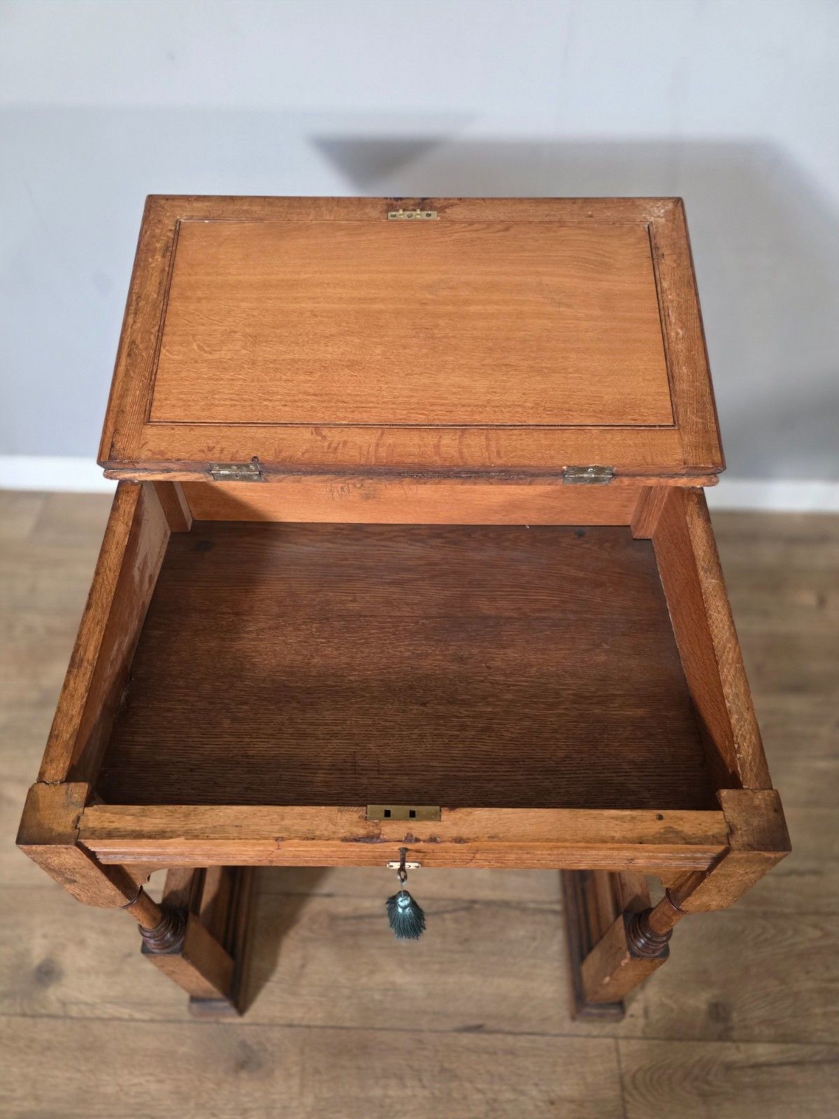 Antique 1890s Clarks Desk Made By Simpsons Of Kendall For The Town Hall photo vinterior