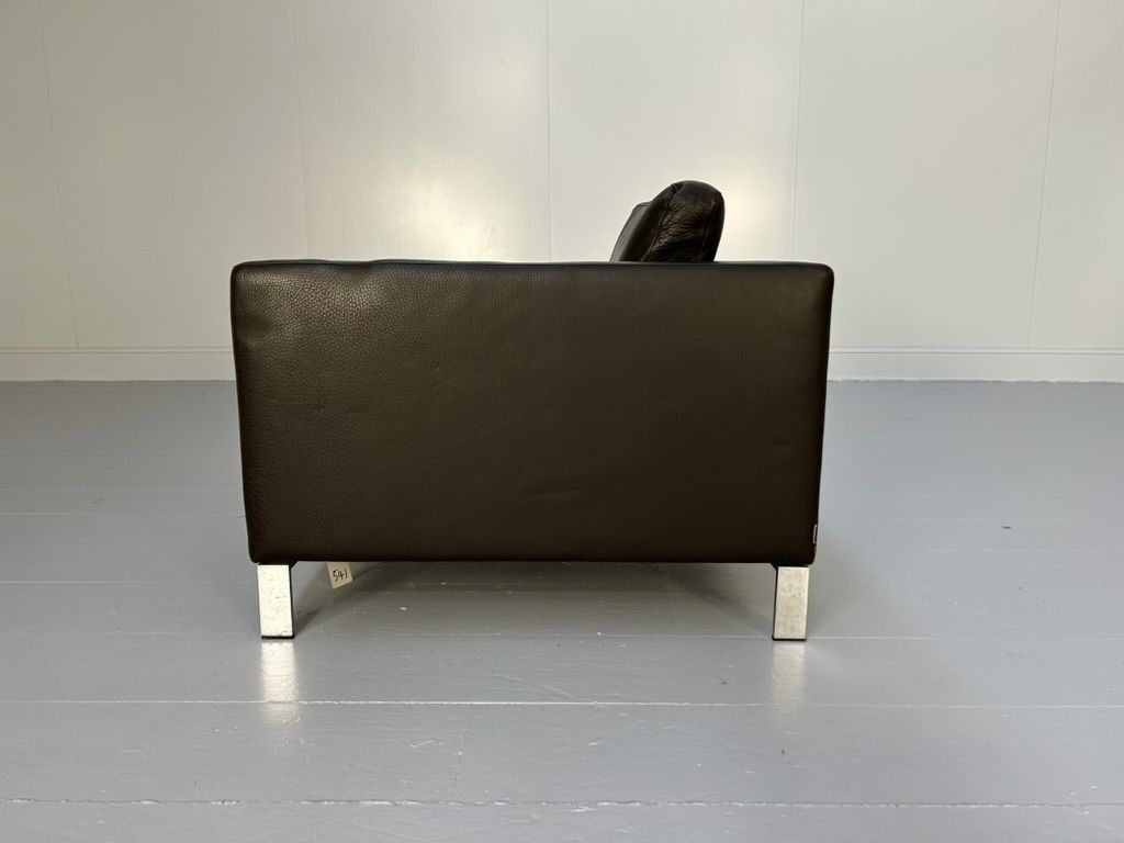 Pair Of Walter Knoll “Foster 503.10” Armchairs – In Dark Brown Leather photo vintage