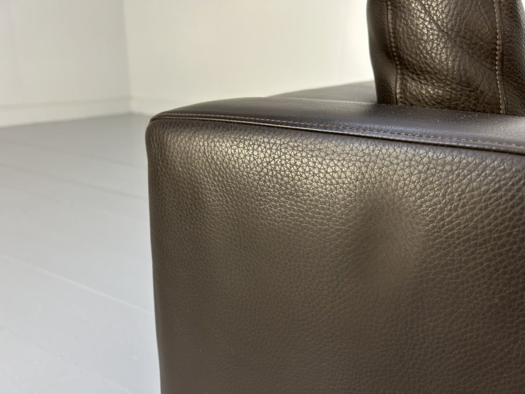 photo buy Pair Of Walter Knoll “Foster 503.10” Armchairs – In Dark Brown Leather