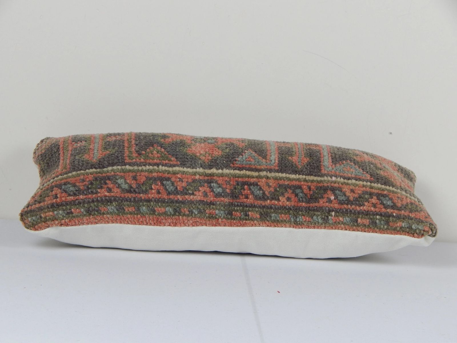 Muted Faded Carpet Rug Pillow, Faded Ethnic Turkish Yastik Pillow, Oushak Throw Carpet Pillow Cover photo 50.0