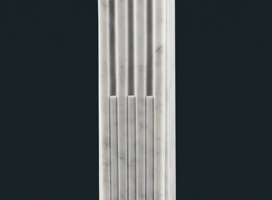 Louis XVI Style Carrara Marble Fireplace Surround photo 5750.0