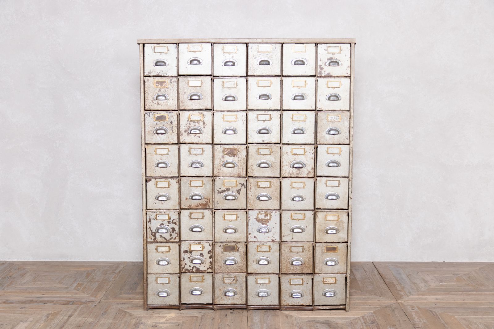 1950’s Industrial Bank Of Metal Drawers