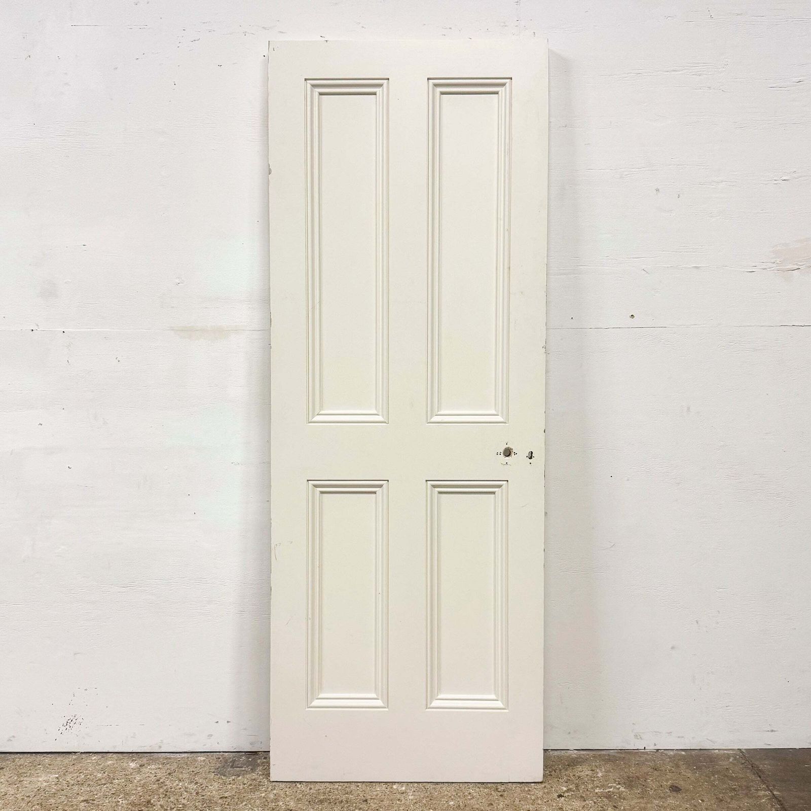 Reclaimed White Tulip Wood 4 Panel Door   198.5cm X 74.5cm photo 225.0