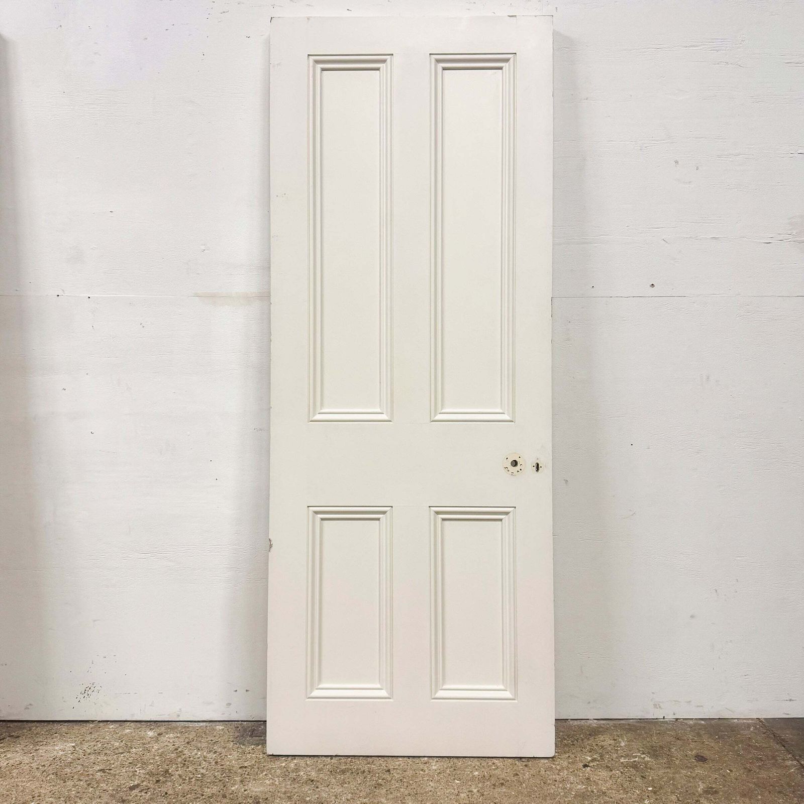 Reclaimed White Tulip Wood 4 Panel Door   197.5cm X 76cm photo Home Fixtures