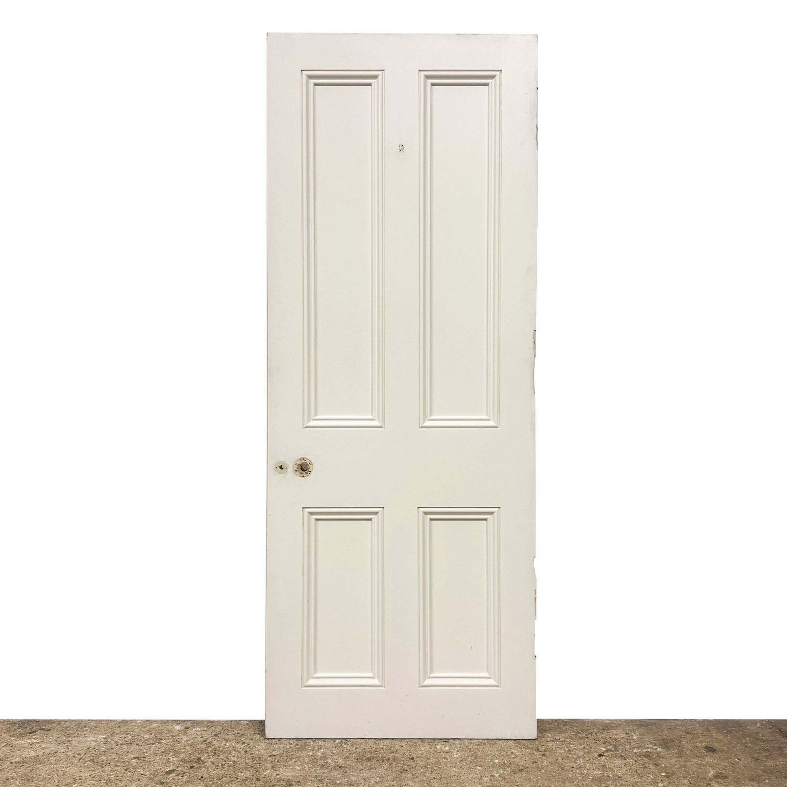 Reclaimed White Tulip Wood 4 Panel Door   197.5cm X 76cm