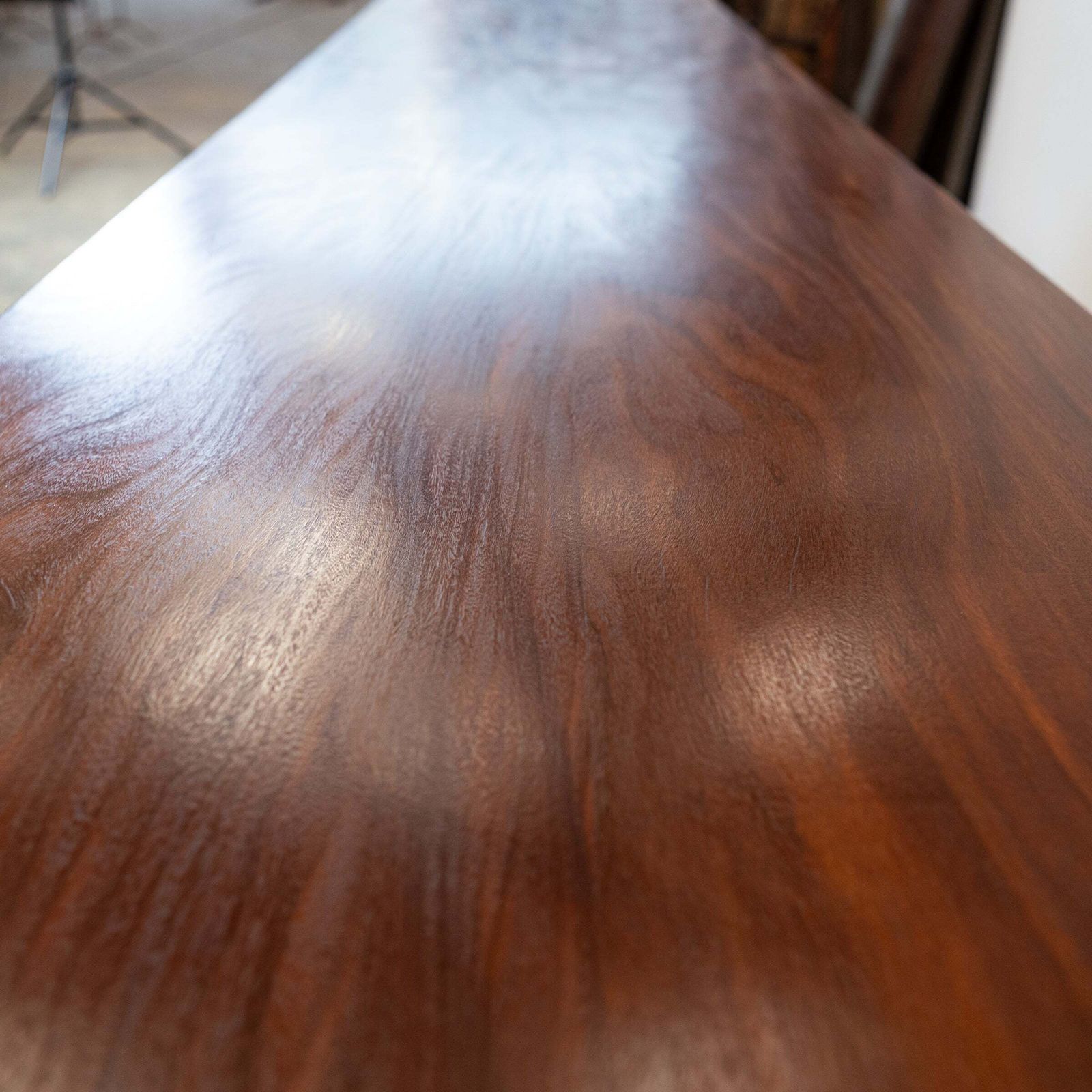 1440.0 3.5m Long Table With Afrormosia Wood Top & Electrical Insulator Legs photo